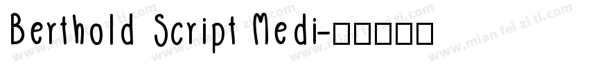 Berthold Script Medi字体转换
